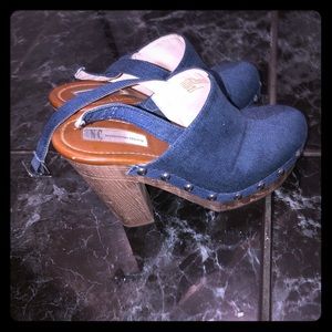 Denim clogs
